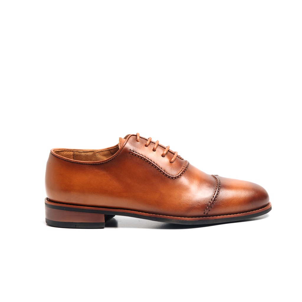 Giày Tây Cao Cấp DOUBLE STITCHES OXFORD - Da Bò Ý Lót Trong Da Bò Mộc - Thương hiệu Be Classy