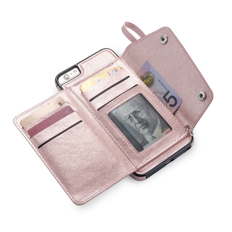 Bao da kiểu dáng đơn giản màu đỏ dành cho iPhone 7 Plus 8Plus 6 Plus 7/8/6/6S 5/5S | BigBuy360 - bigbuy360.vn