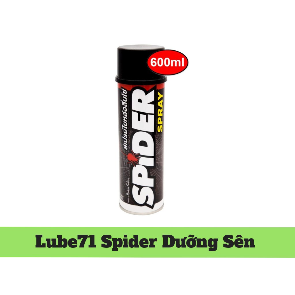 Chai Xịt Bôi Trơn Dưỡng Sên Spider Spray 600ml LUBE71