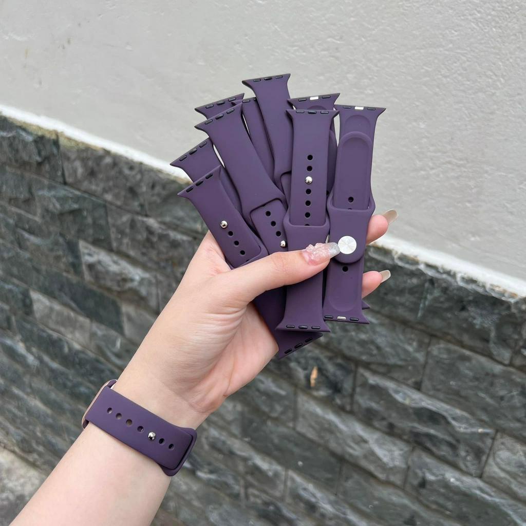 Dây Đeo Cao Su Silicone Cho Đồng Hồ Thông Minh AW Ultra/8/7/6/5/SE/4/3/2/1 Size 38mm 40mm 41mm 42mm 44mm 45mm 49mm