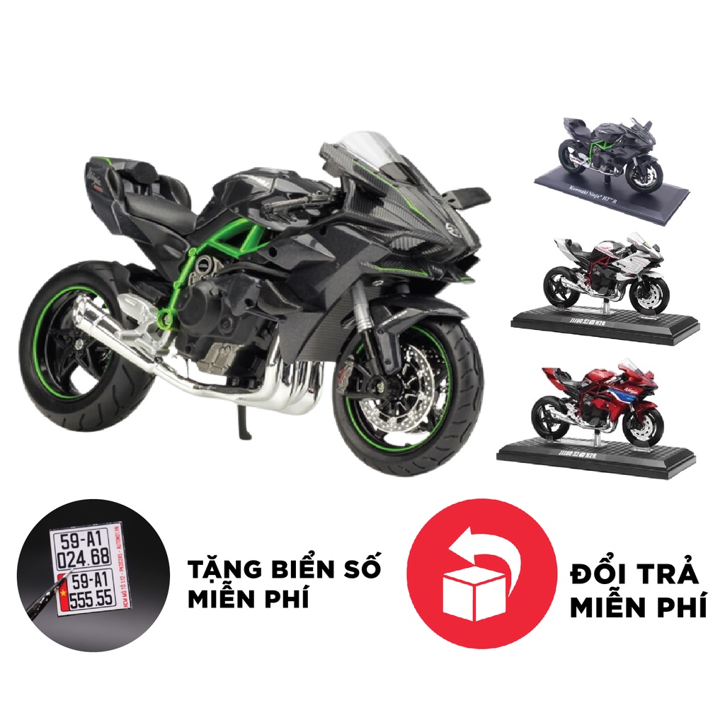 Mô hình xe Kawasaki H2R Ninja 400 ZX10R ZX6R 1:12 Maisto MSZ Jiaye