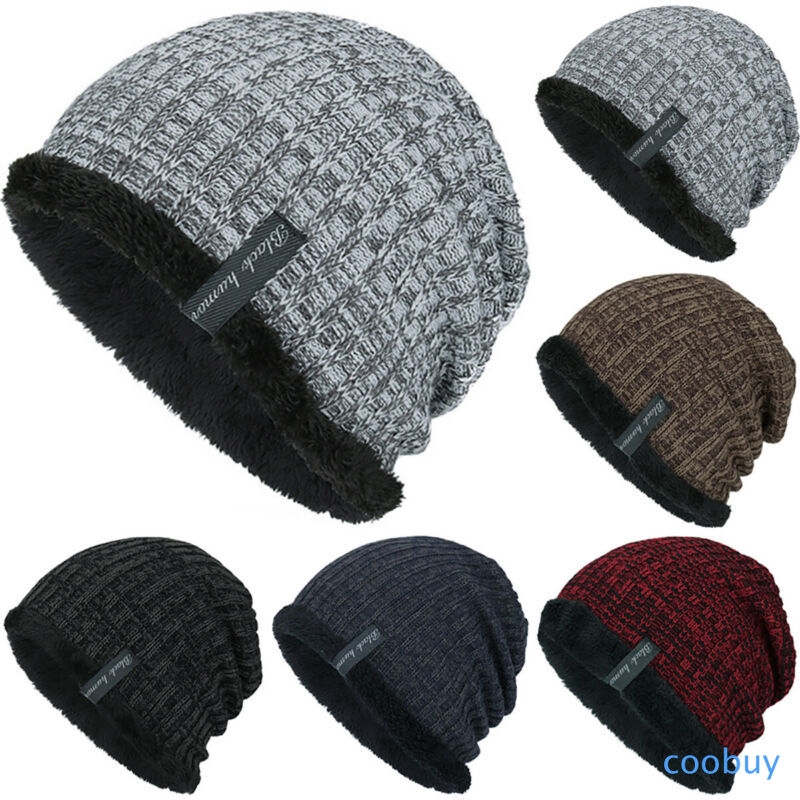 Nón beanie dệt kim giữ ấm mùa đông dành cho nam