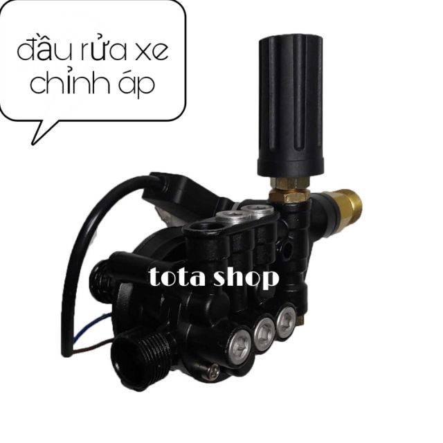 Bộ đầu bơm có chỉnh áp thay thế  cho dòng xịt rửa xe OSAKA và ZUKUI