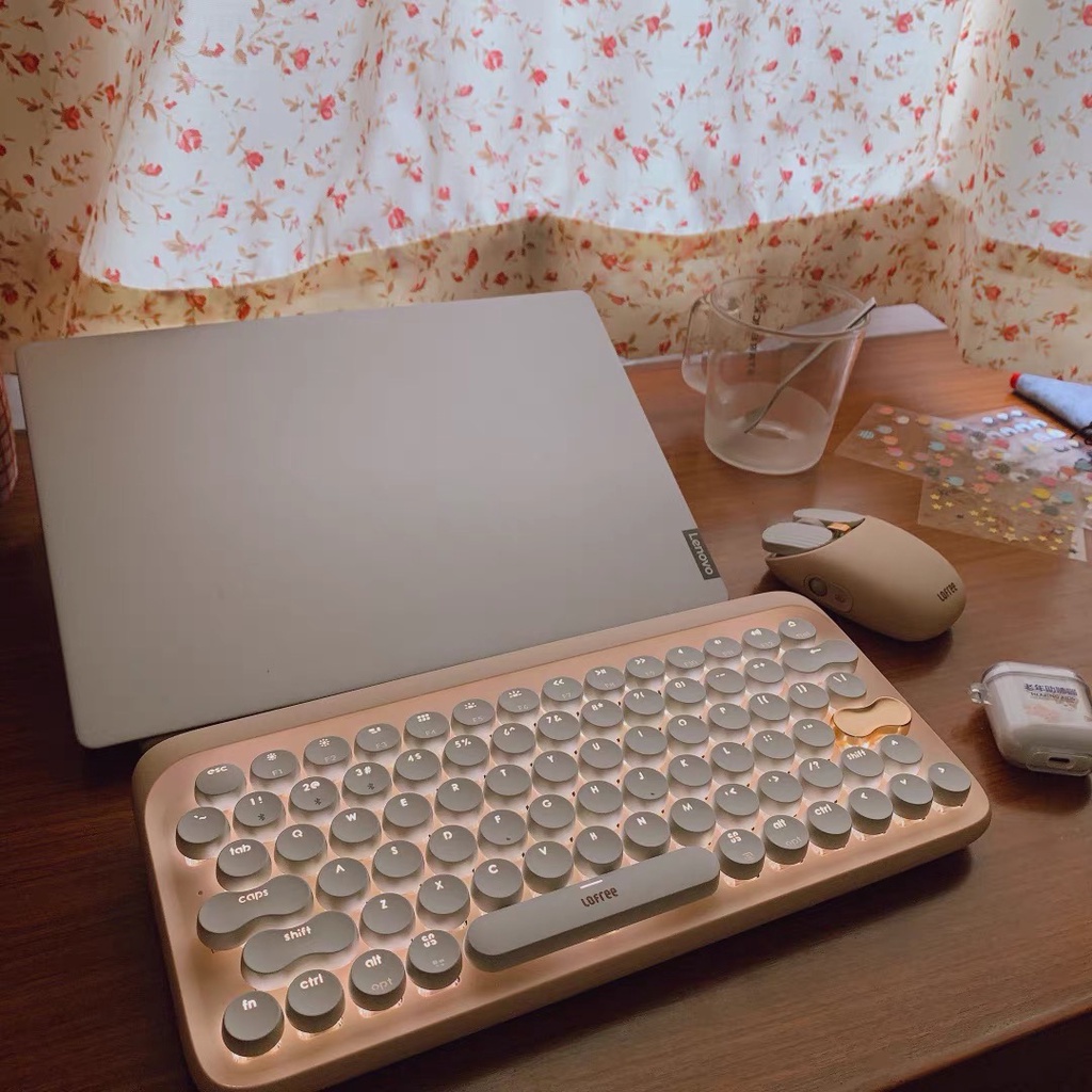 Bàn phím cơ không dây bluetooth Lofree màu trà sữa pastel chính hãng