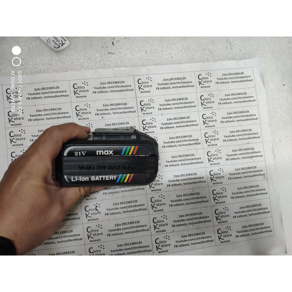 Miếng chèn nâng cao cho vỏ pin máy pin tàu như VOTO 21V MAX thêm 1, 2, 3 hàng cell