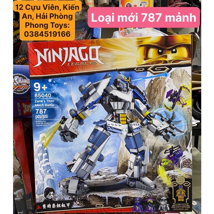 Lắp ráp xếp hình non Lego Ninjago 85040 71738 7188 : Trận chiến Titan Mech chiến giáp người máy robot băng của Zane