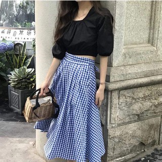 Hàng Áo crotop tay bỒng Đen chuẩn