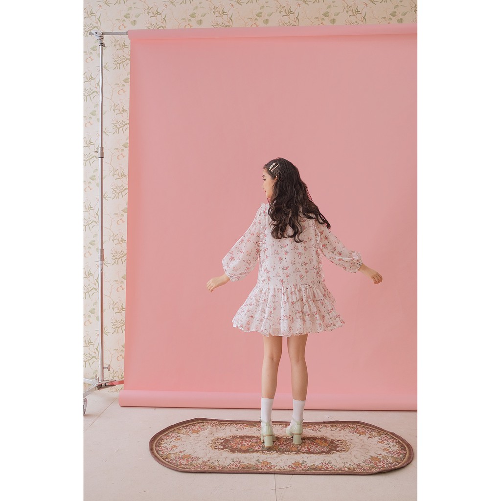 Naked by V - Váy voan hoa buộc nơ Serene Dress (Hồng) | BigBuy360 - bigbuy360.vn