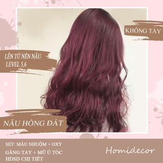 Thuốc Nhuộm TócTại Nhà Nâu Hồng Đất HoMi