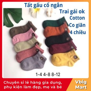 Tất Gấu, hoa cúc cổ ngắn mềm mịn, co dãn siêu xinh và siêu dễ thương cho bé Vbig Mart