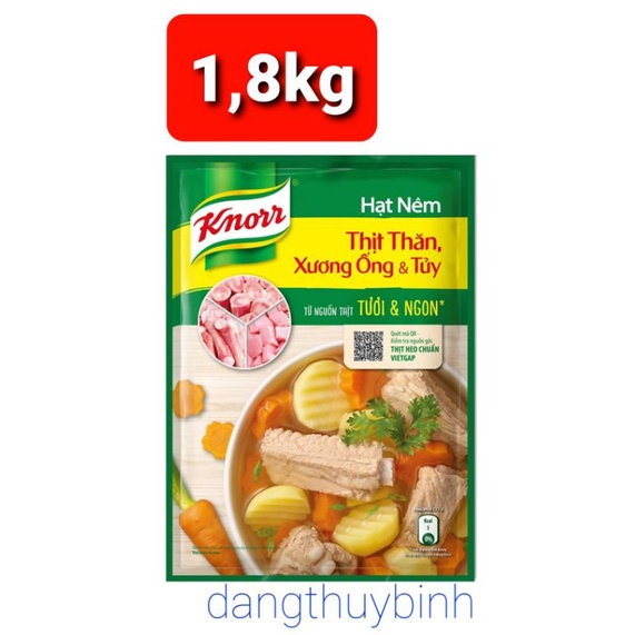 HẠT NÊM KNORR THỊT THĂN, XƯƠNG ỐNG VÀ TUỶ 1,8kg