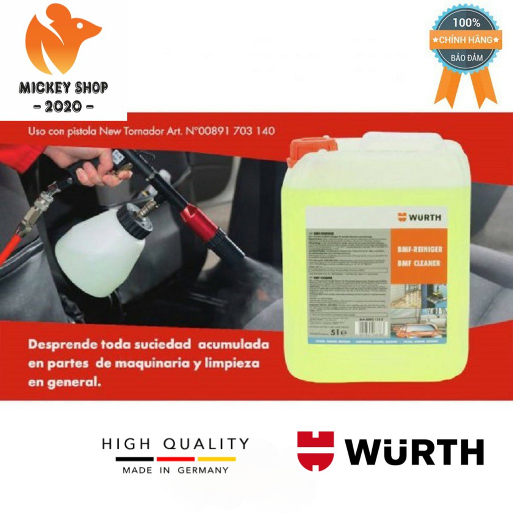 [ GERMANY] Nước Tẩy Rửa Đa Năng Wurth Bmf Workshop Cleaner (5L) 08931182