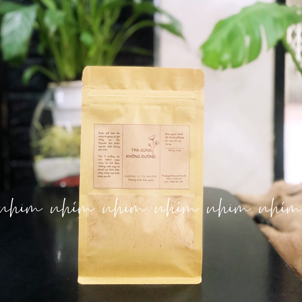 Trà Gừng Không Đường 250g Làm Thủ Công Từ Gừng Sẻ Nguyên Chất Không Chất Bảo Quản