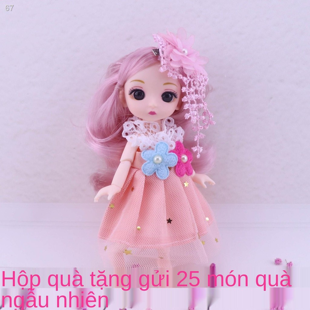 Bộ công chúa Barbie mini 17cm có thể thay đổi thành 13 quần áo búp bê bé gái đồ chơi trẻ em chungO