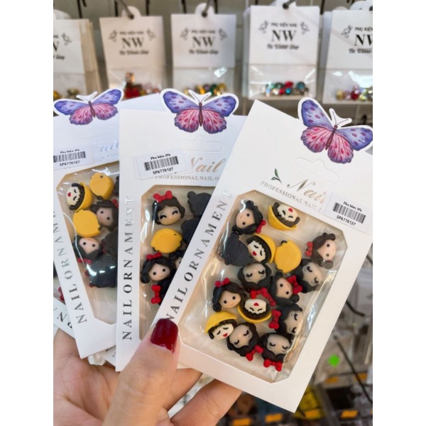 Charm nơ nail cao cấp, Charm nơ gắn móng túi