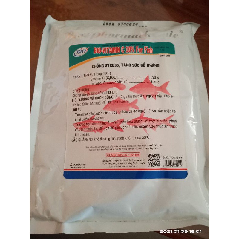 Vitamin C cho ốc, cá