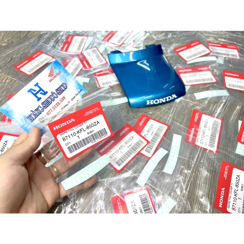 Tem mu rùa chữ Honda dán xe wave nhỏ