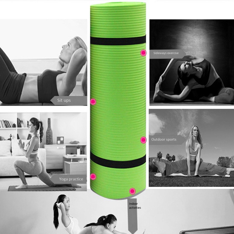 Yoga Mat All-Purpose 1/2-Inch Thick for Exercise, Yoga, and Pilates