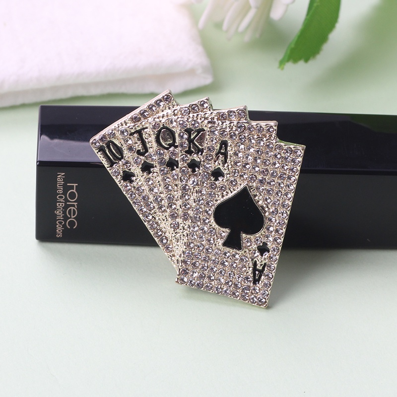 Ghim Cài Áo Hình Bài Tây Đính Đá Lấp Lánh Thiết Kế Thời Trang Cho Nữ 10 J Q k a 2022
