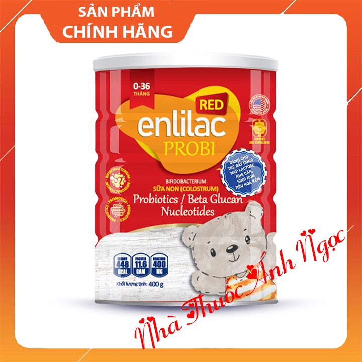 Sữa Enlilac Probi RED lon 400g, 900g -sữa công thức chuyên biệt cho bé không dung nạp được Lactose