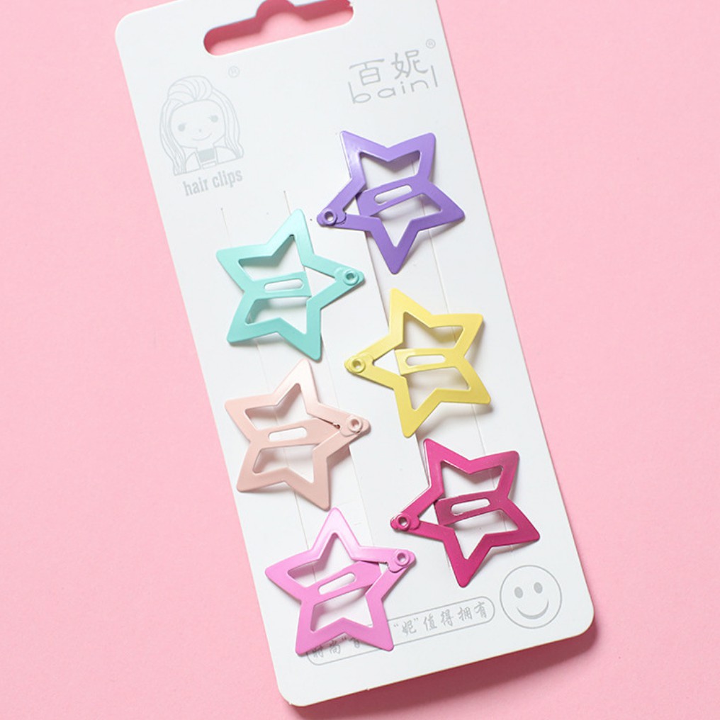 Set 6 kẹp tóc bẻ Mua Tất phong cách Hàn Quốc (muatatshop)