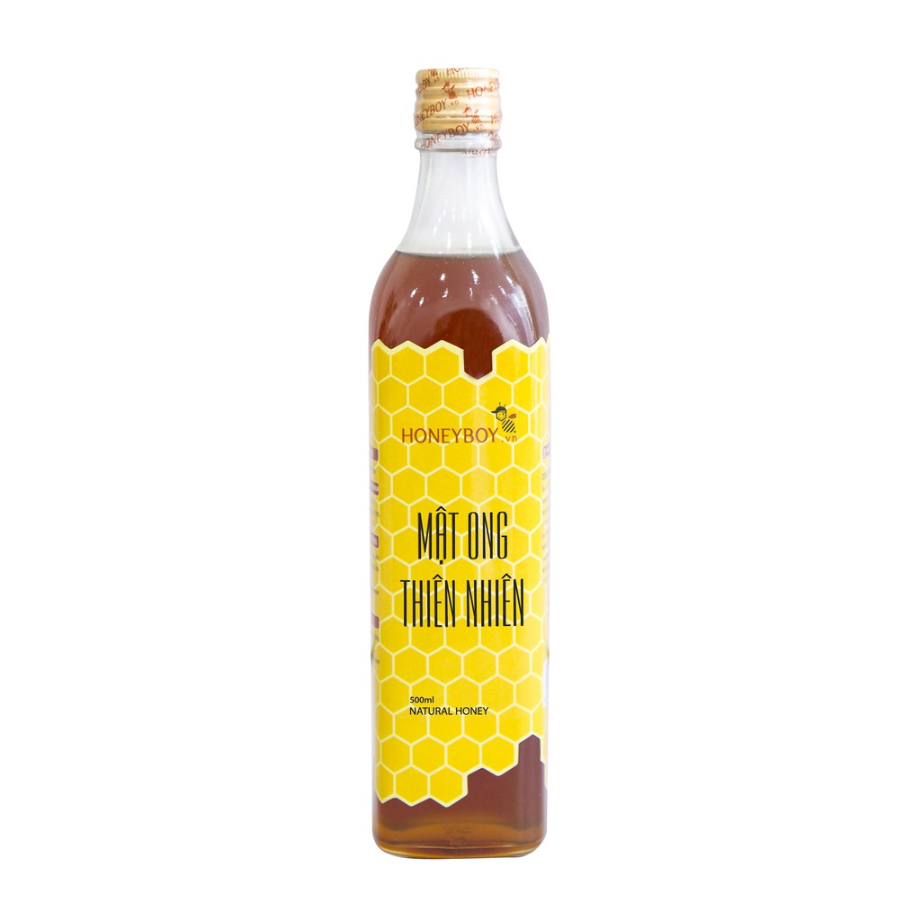 BỘ MẬT ONG THÔ HONEYBOY 1000ML và MẬT ONG THIÊN NHIÊN HONEYBOY 500ML