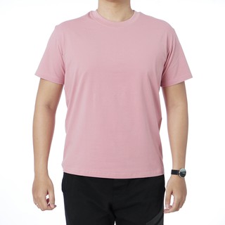 Áo thun nam cổ tròn HEAVY BASIC phông ngắn tay màu Hồng Ruốc trơn form regular fit