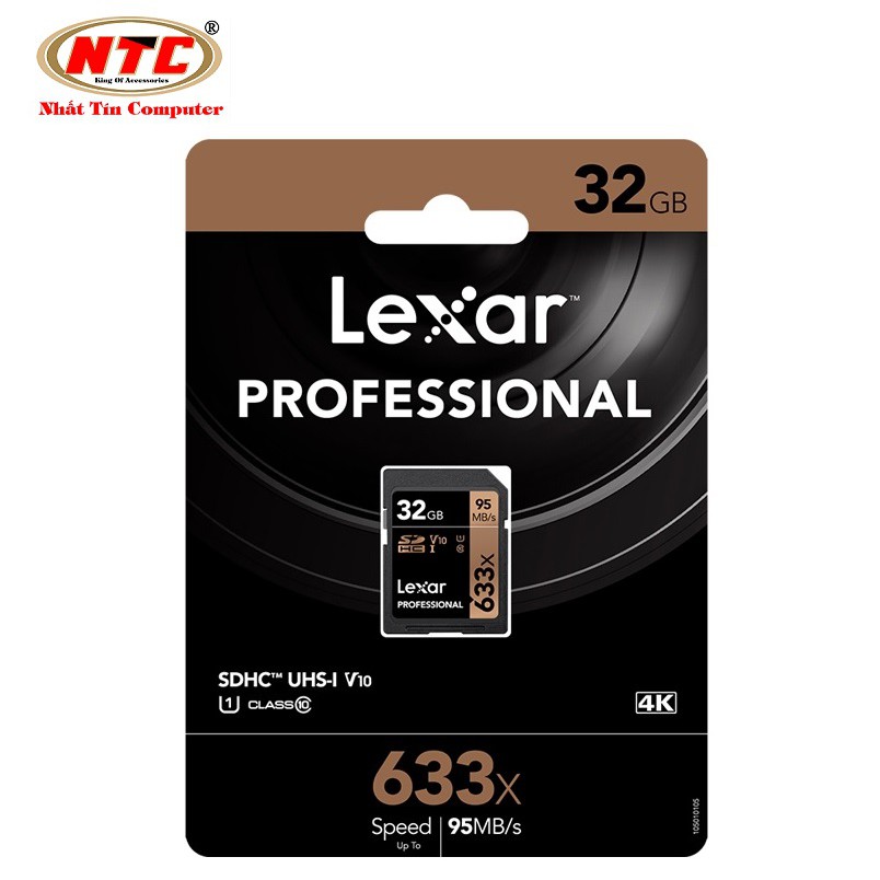 Thẻ Nhớ SDHC Lexar Professional 633x 32GB UHS-I U1 V10 95MB/s (Xanh) | BigBuy360 - bigbuy360.vn