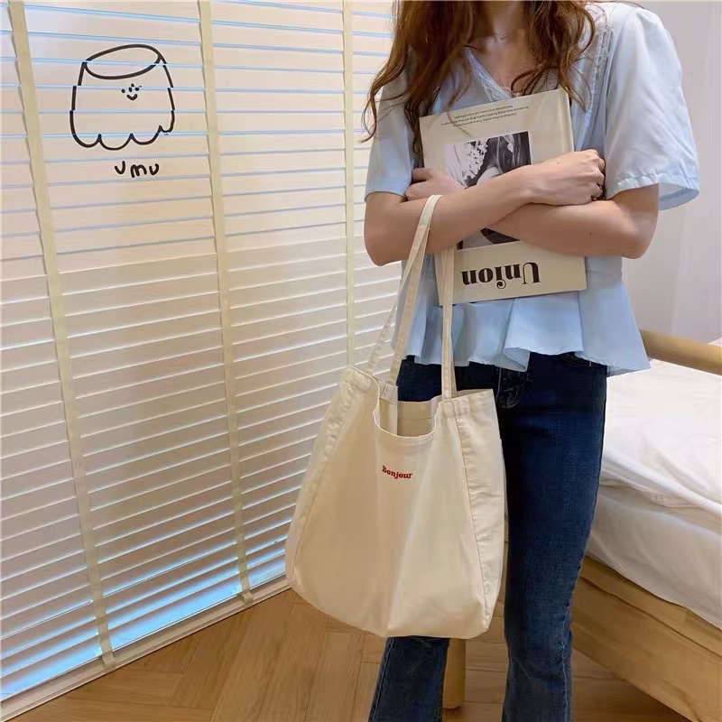 Túi vải canvas bonjour