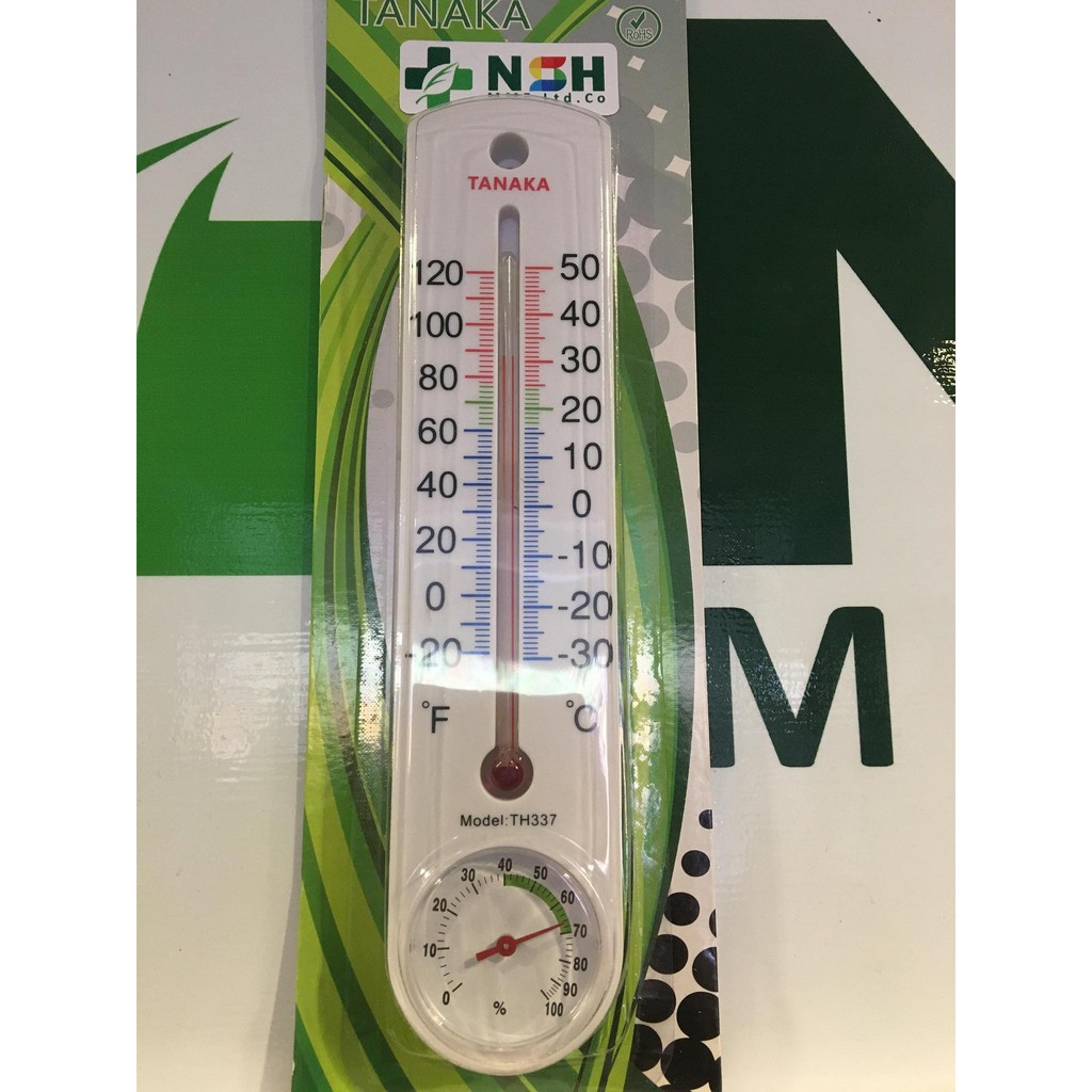 Nhiệt ẩm kế cơ học đo độ ẩm và nhiệt độ Anymetre TANAKA TH101E / TH337, để bàn hoặc treo tường [Halongstar]