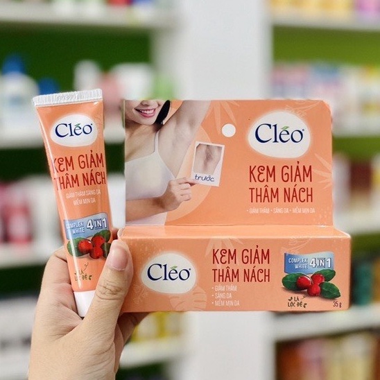 Kem Cléo Giảm Thâm Nách &amp; Khử Mùi, Trắng Da Mềm Mịn hàng chính hãng