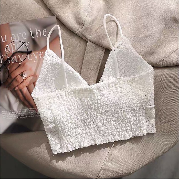 Áo bra 2 dây Xuu Design ren hoa Julia tạo khe Sexy BR02