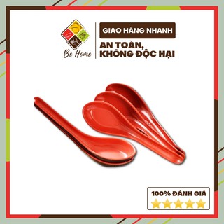 Thìa Ăn Cơm Melamine BEHOMEMALL Muỗng ăn cơm Nhựa Phíp Melamine Chịu nhiệt độ cao Thìa ăn cao cấp Hàn Quốc