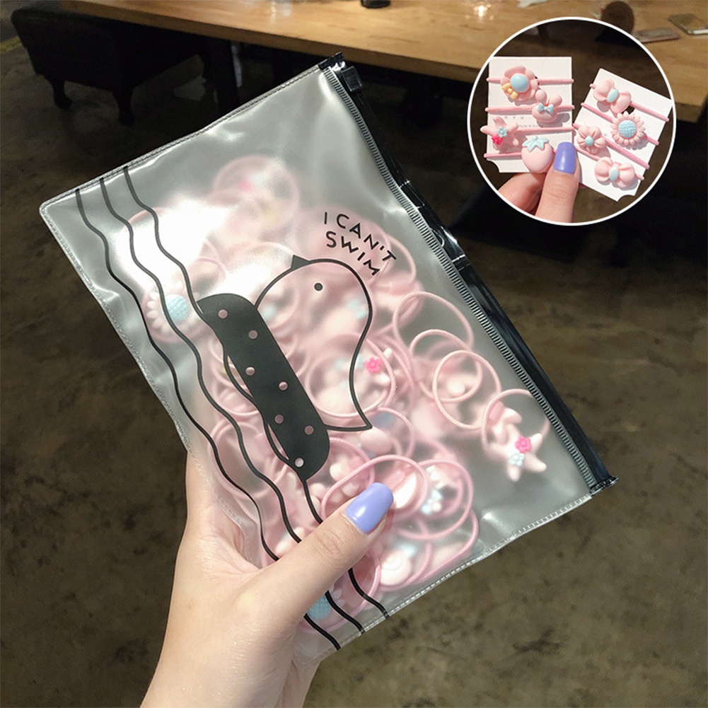 Túi 20 Dây Buộc Tóc Đính Hoa Đáng Yêu Cho Nữ