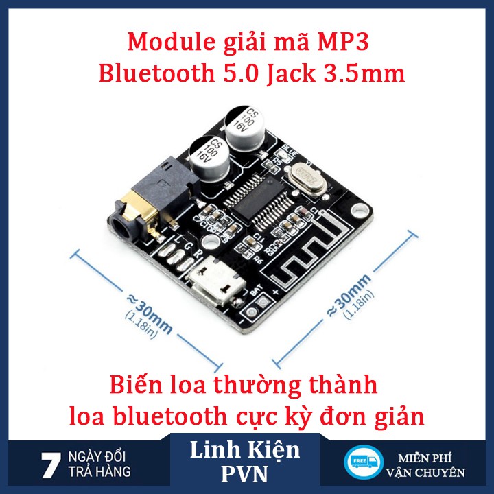 Mạch giải mã âm thanh Bluetooth 5.0 Jack 3.5mm