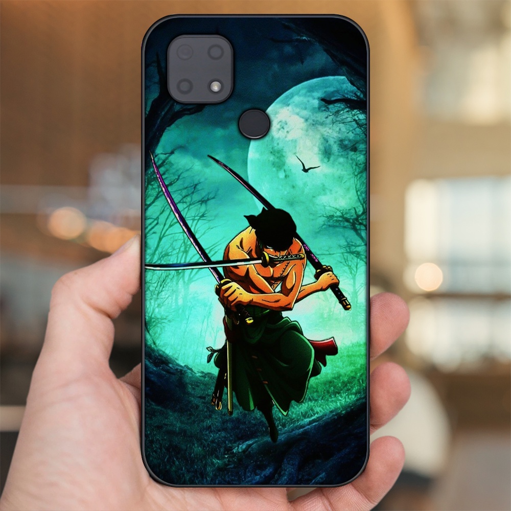 Ốp lưng Xiaomi Redmi 10C viền đen in hình Zoro One Piece