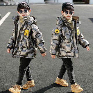 Áo khoác phao dáng dài giữ ấm thời trang sành điệu cho bé trai