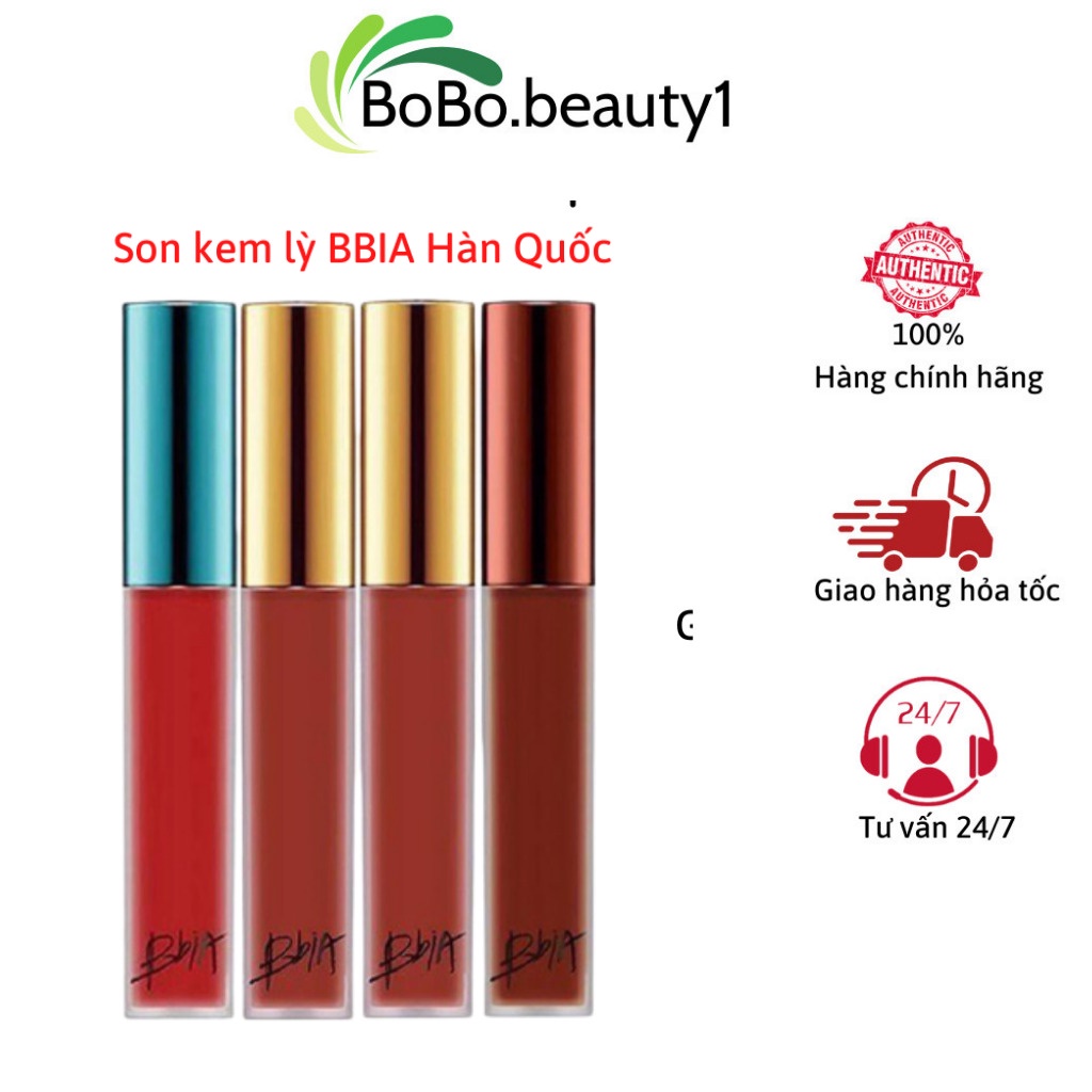 Son kem lì Bbia không trôi chính hãng Hàn Quốc Last Velvet Lip Tint Version 3 ( 4 màu ) 5g