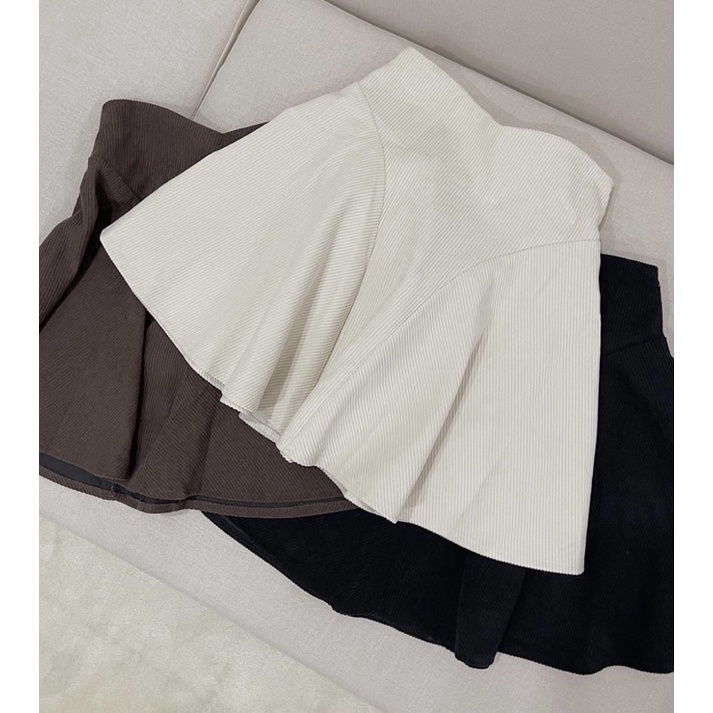 Chân váy nhung tăm dáng xoè [ FREE SHIP] có quần trong hàng QCCC Ảnh thật 100% | BigBuy360 - bigbuy360.vn