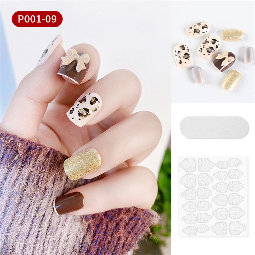 Bộ 24 Móng Tay Giả Nhiều Màu Có Thể Tái Sử Dụng F2M1