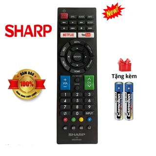 Điều khiển tivi sharp gb234wjsa, remote mót bấm từ xa tv sharp smart 40le380x, 60ua6500x, 50sa5500x, 40sa5500x