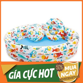 [GIẢM GIÁ SỐC]- BỂ BƠI 3 TẦNG 3 CHI TIẾT INTEX [KÈM PHAO CỔ VÀ BÓNG]-GIẢI NHIỆT MÙA HÈ CHO BÉ -[shop uy tín]