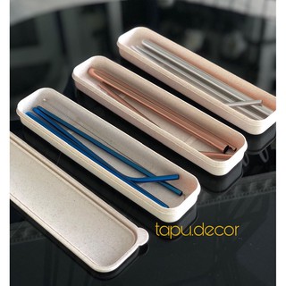 Set ống hút Inox bảo vệ môi trường siêu đáng yêu <3