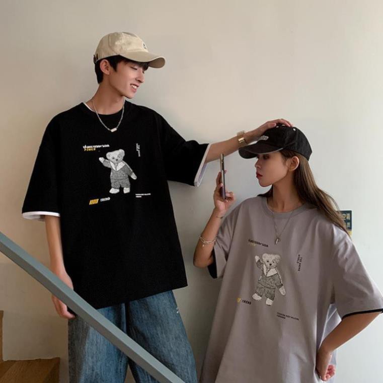 Áo Unisex Nam Nữ , Áo Thun Rộng Oversize Hình Chuột Đáng Yêu LH32