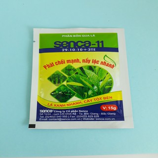 Phân bón lá Bật chồi, phát lộc, xanh lá, phục hồi cây sau mỗi lần thu hoạch SENCA 11 (29-10-10+3TE) 15g
