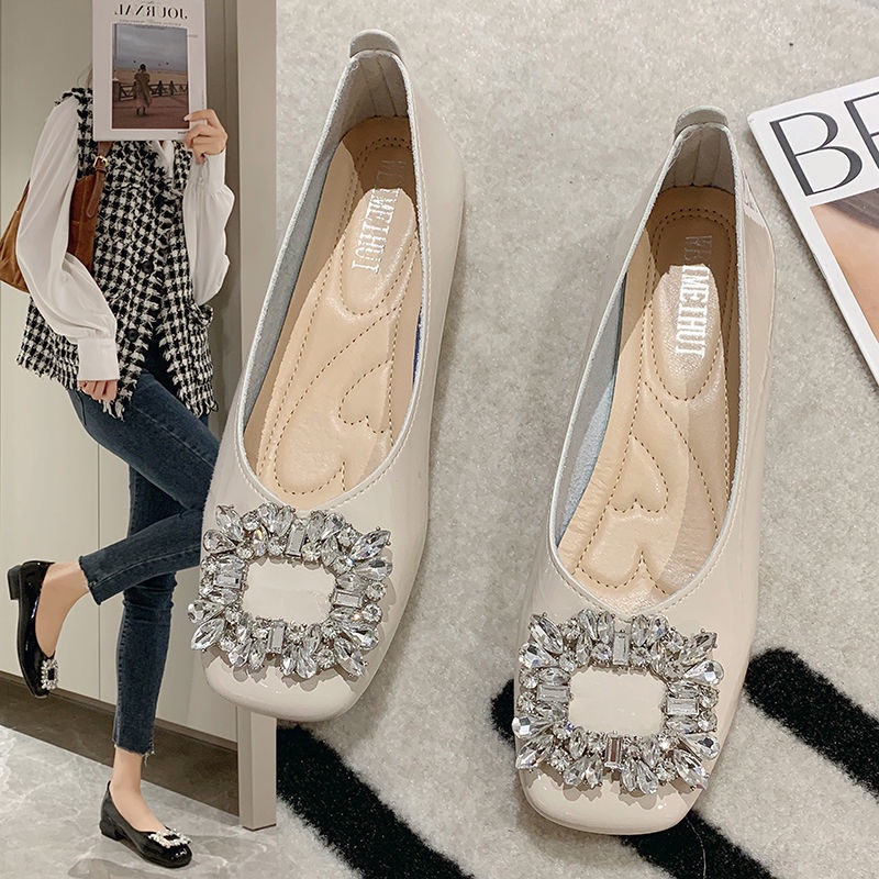 ✾◕gót thấp giày đế mềm nhỏ giày bà bầu