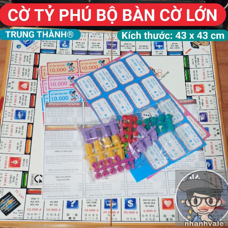 CỜ TỶ PHÚ CÓ BÀN LỚN TRUNG THÀNH® 43X43 (cm)