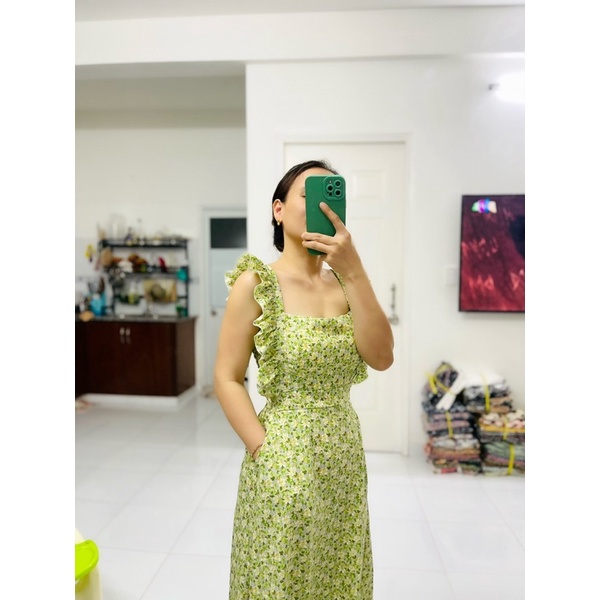 ĐẦM MAXI HOA TAY CÁNH TIÊN