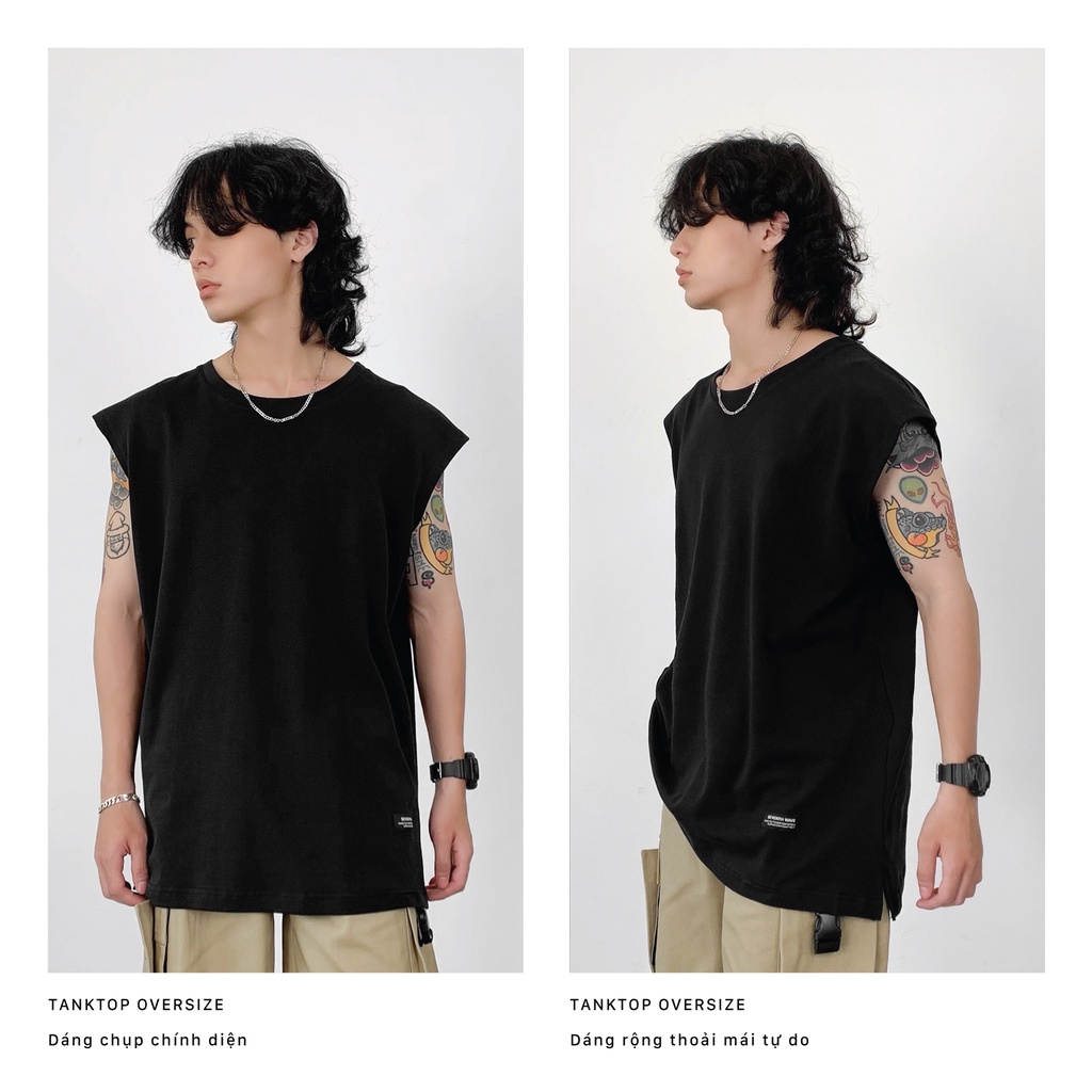 Áo tanktop oversize trơn City Cycle áo ba lỗ nam nữ unisex form rộng Local Brand