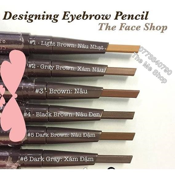 (Nhập TUANHTMS Hoàn 99% xu tối đa 25000 xu đơn hàng 239k) <AUTH> CHÌ KẺ MÀY THE-FACE-SHOP LOVELY MEEX DESIGN MY EYEBROW